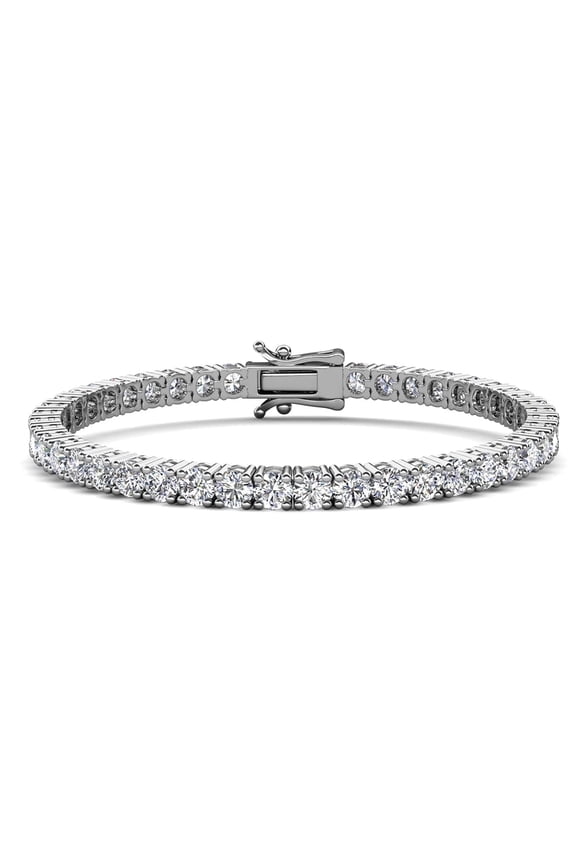 Kaylee 18k White Gold Plated Tennis Bracelet with Simulated Diamonds Gift for Women