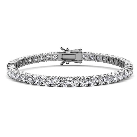 Cate & Chloe Kaylee 18k White Gold Plated Tennis Bracelet with Simulated Diamonds Gift for Women
