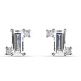 thumbnail image 1 of Cate & Chloe Kimberly 18k White Gold Plated Solitaire Stud Earrings with Swarovski Crystals, 1 of 9