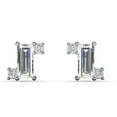 thumbnail image 1 of Cate & Chloe Kimberly 18k White Gold Plated Solitaire Stud Earrings with Swarovski Crystals, 1 of 8
