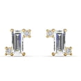 thumbnail image 1 of Cate & Chloe Kimberly 18k Yellow Gold Plated Solitaire Stud Earrings with Swarovski Crystals for Women, 1 of 9