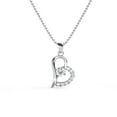 thumbnail image 1 of Cate & Chloe Laila 18k White Gold Plated Heart pendant Necklace with Swarovski Crystals for Women, 1 of 9