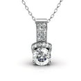 thumbnail image 1 of Cate & Chloe Laya 18k White Gold Plated Pendant Necklace with Swarovski Crystals Gift for Women, 1 of 7