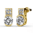 thumbnail image 1 of Cate & Chloe Laya 18k Yellow Gold Plated Cluster Stud Earrings with Swarovski Crystals Gift for Women, 1 of 7