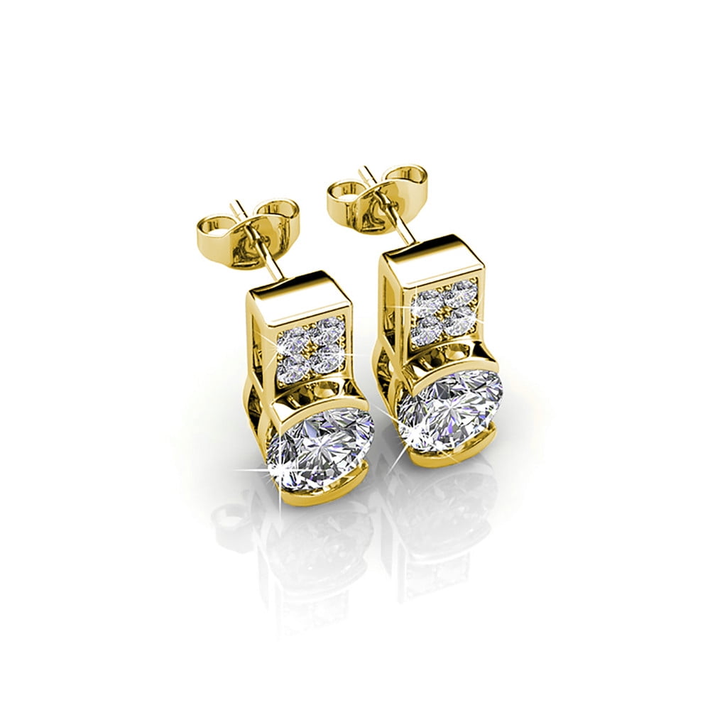 Solitaire 2024 cluster earrings