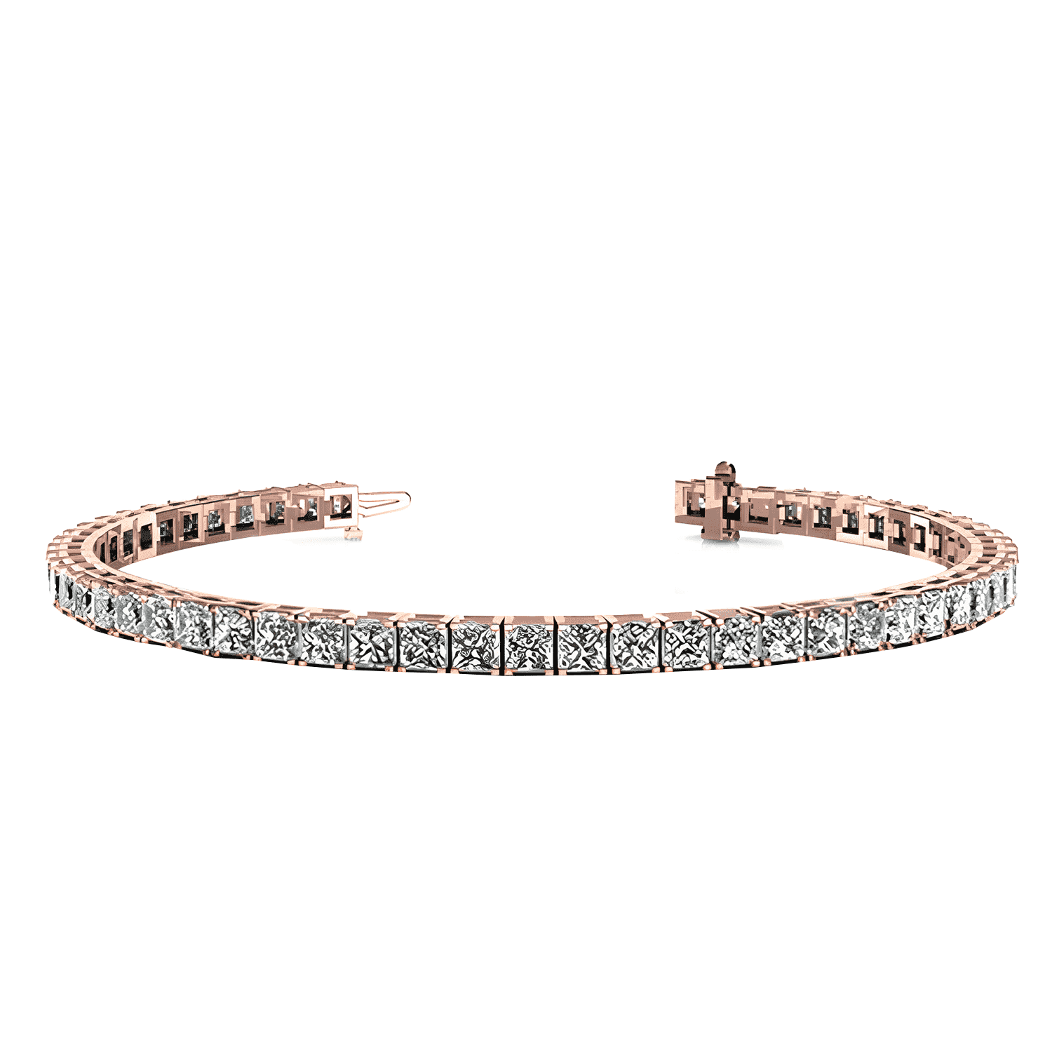 Cate & Chloe Leila 18k Rose Gold Plated Tennis Bracelet with Simulated Diamond Crystals for Women
