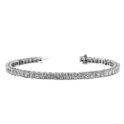 Cate & Chloe Leila 18k White Gold Plated Tennis Bracelet with Simulated Diamond Crystals for Women