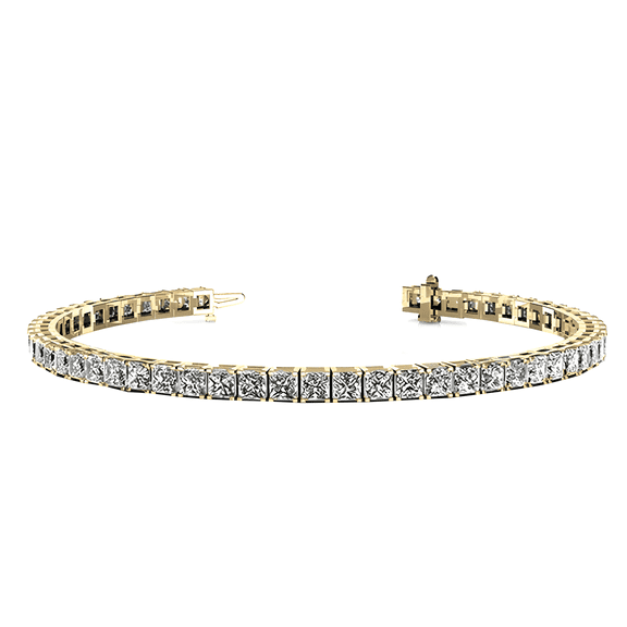 Cate & Chloe Leila 18k Yellow Gold Plated Tennis Bracelet with Simulated Diamond Crystals for Women