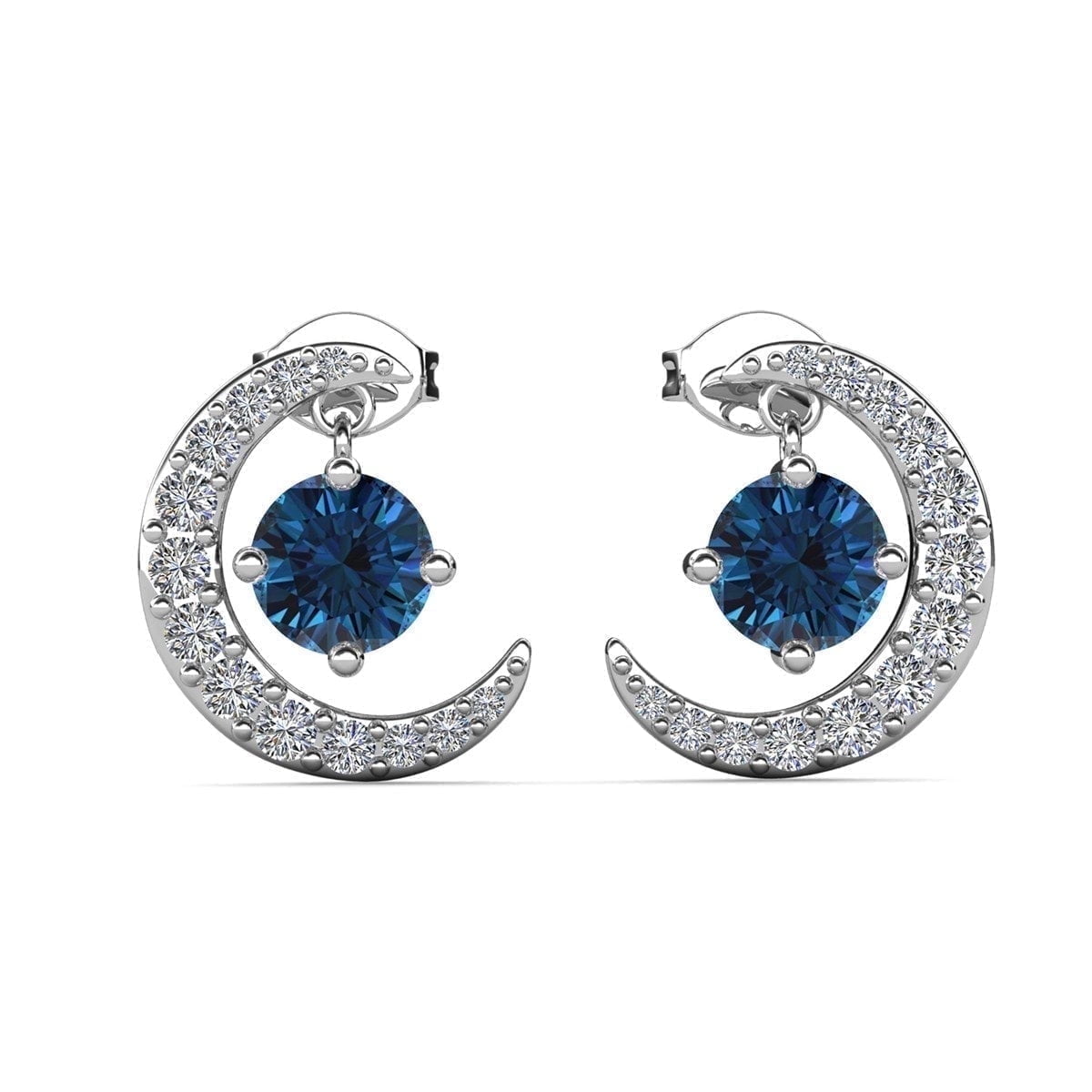 Bella Luna Birthstone Earrings Dec/Turq 5mm main image 1
