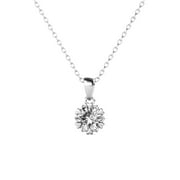 CATE & CHLOE Maggie 18k White Gold Plated Pendant Necklace with Swarovski Crystal Gift for Women
