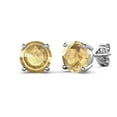 thumbnail image 1 of Cate & Chloe Magnolia 18k White Gold Plated Women's Stud Earrings with Citrine Simulated Diamond, 1 of 9