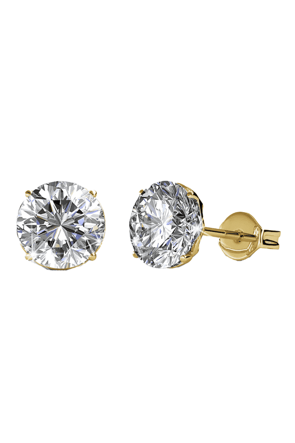 Mallory 18k Yellow Gold Plated Stud Earrings with Swarovski Crystals Gift for Women