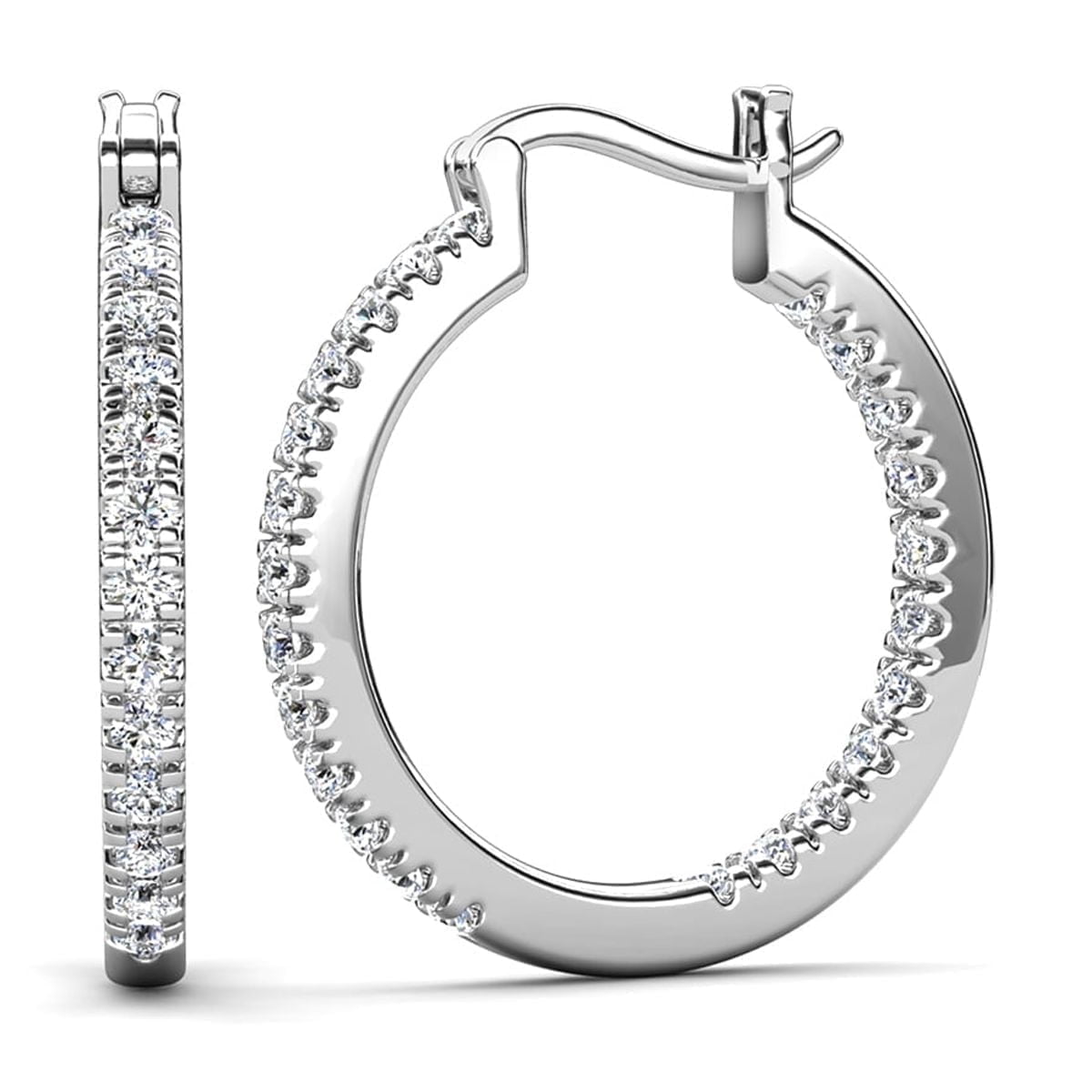 Cate Chloe Margot Hoop Earrings White Gold Kuwait Ubuy