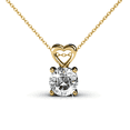thumbnail image 1 of Cate & Chloe Marian 18k Yellow Gold Plated Heart Pendant Necklace with Swarovski Crystal for Women, 1 of 8