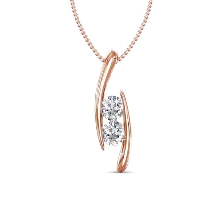 Cate & Chloe McKenna 18k Rose Gold Plated Pendant Necklace with Swarovski Crystals Gift for Women
