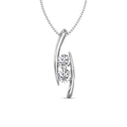 Cate & Chloe McKenna 18k White Gold Plated Pendant Necklace with Swarovski Crystals Gift for Women