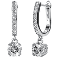 thumbnail image 1 of Cate & Chloe McKenzie 18k White Gold Plated Drop Dangle Earrings with Swarovski Crystals for Women, 1 of 10