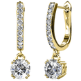 thumbnail image 1 of Cate & Chloe McKenzie 18k Yellow Gold Plated Drop Dangle Earrings with Swarovski Crystals for Women, 1 of 10