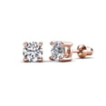thumbnail image 1 of Cate & Chloe Mia 18k Rose Gold Plated Stud Earrings with 1ct Simulated Diamonds Gift for Women, 1 of 12