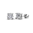 thumbnail image 1 of Cate & Chloe Mia 18k White Gold Plated Stud Earrings with 1ct Simulated Diamonds Gift for Women, 1 of 12