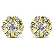 Cate & Chloe Millie 18k Yellow Gold Plated Earrings with Crystals | Stud Earrings for Women, Girls, Jewelry Gift for Her