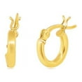 thumbnail image 1 of Cate & Chloe Monica 18k Yellow Gold Plated Silver 10mm Hoop Dainty Earrings for Women, Gift for her, 1 of 9