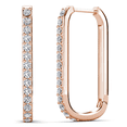 thumbnail image 1 of Cate & Chloe Nadia 18k Rose Gold Plated 24mm Hoop Earrings with Swarovski Crystals Gift for Women, 1 of 10