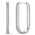thumbnail image 1 of Cate & Chloe Nadia 18k White Gold Plated 24mm Hoop Earrings with Swarovski Crystals Gift for Women, 1 of 10