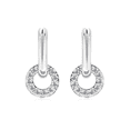 thumbnail image 1 of Cate & Chloe Nala 18k White Gold Plated 14mm Hoop Earrings with Swarovski Crystals Gift for Women, 1 of 10
