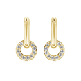 thumbnail image 1 of Cate & Chloe Nala 18k Yellow Gold Plated 14mm Hoop Earrings with Swarovski Crystals Gift for Women, 1 of 10