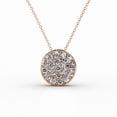 thumbnail image 1 of Cate & Chloe Nelly 18k Rose Gold Plated Pave Necklace with Swarovski Crystals Gift for Women, 1 of 7
