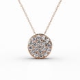 thumbnail image 1 of Cate & Chloe Nelly 18k Rose Gold Plated Pave Necklace with Swarovski Crystals Gift for Women, 1 of 7