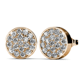 thumbnail image 1 of Cate & Chloe Nelly 18k Rose Gold Plated Pave Stud Earrings with Swarovski Crystals Gift for Women, 1 of 7