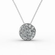 CATE & CHLOE Nelly 18k White Gold Plated Pave Necklace with Swarovski Crystals Gift for Women