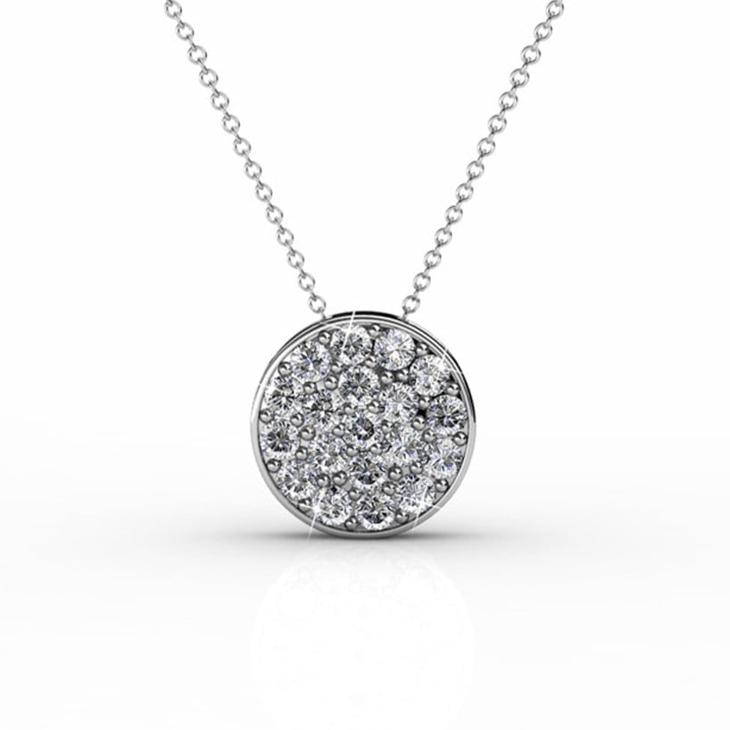 Walmart sales :  Cate & Chloe Nelly 18k White Gold Plated Pendant Chain with Genuine Swarovski Crystals