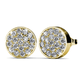 thumbnail image 1 of Cate & Chloe Nelly 18k Yellow Gold Plated Pave Stud Earrings with Swarovski Crystals Gift for Women, 1 of 7