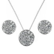 CATE & CHLOE Nelly 18k White Gold Plated Jewelry Set with Swarovski Crystals Gift for Women