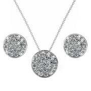 CATE & CHLOE Nelly 18k White Gold Plated Jewelry Set with Swarovski Crystals Gift for Women