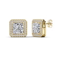 thumbnail image 1 of Cate & Chloe Norah 18k Yellow Gold Plated Stud Earrings with Simulated Diamond Crystals for Women, 1 of 10