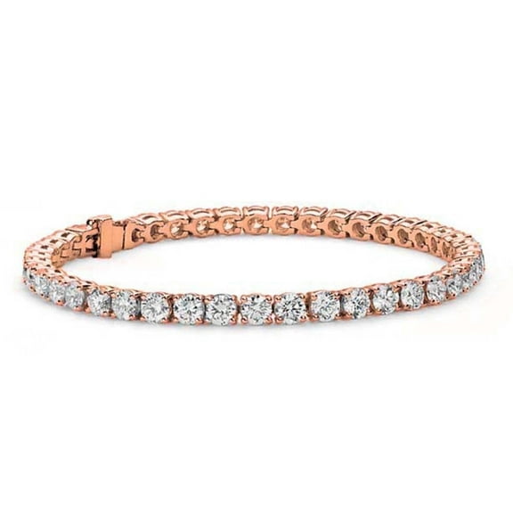 Cate & Chloe Olivia 18k Rose Gold Plated Tennis Bracelet With Simulated Diamond Crystals for Women