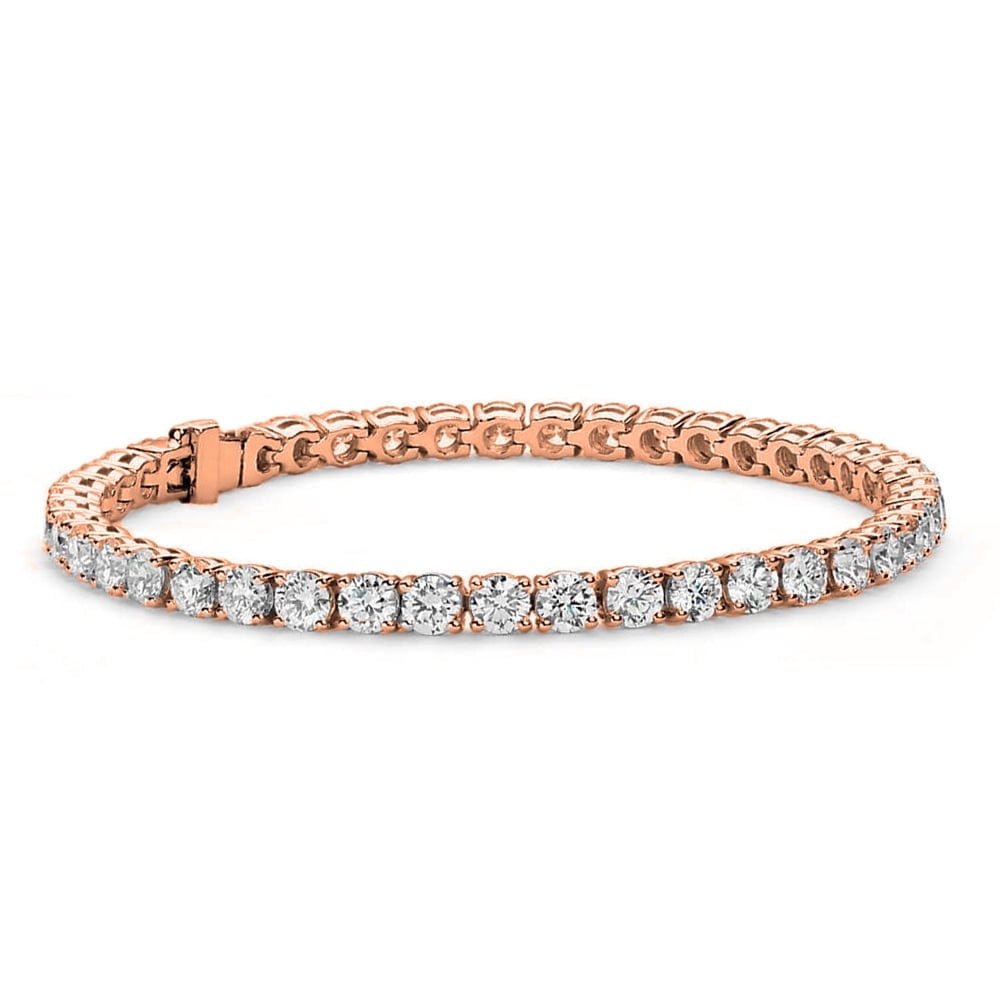 Tiffany T Diamond Double Chain Bracelet in 18K Rose Gold, Large