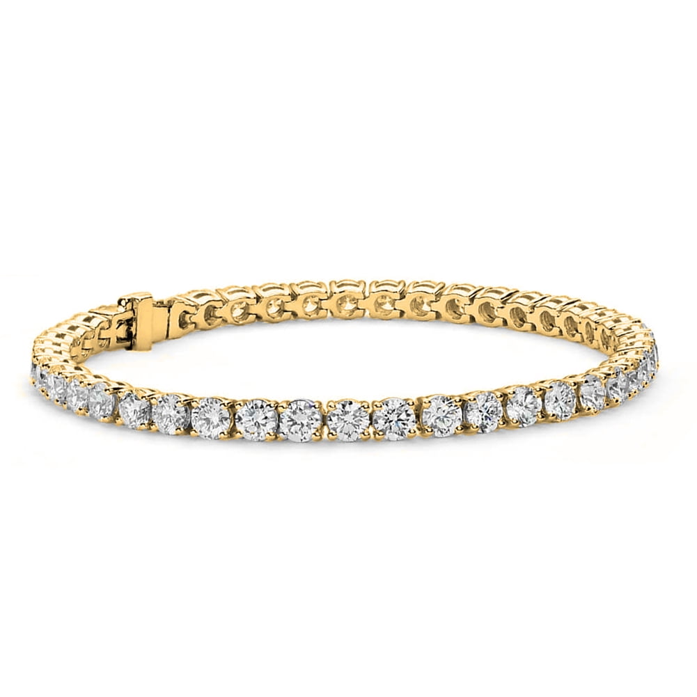 18 kt yellow gold charm bracelet with 3 color gold with zirconia