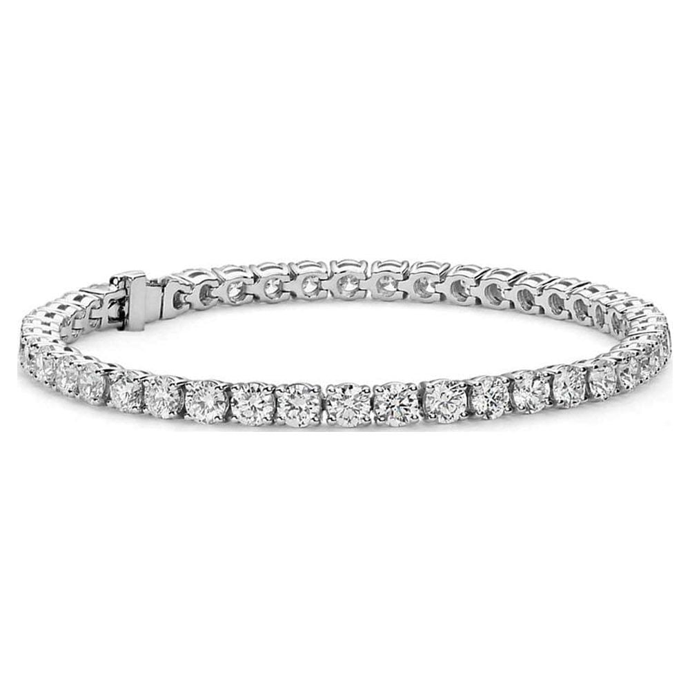 Cate &amp; Chloe Olivia 18k White Gold Plated Silver Tennis Bracelet | Womens Bracelet with Cubic Zirconia Crystals