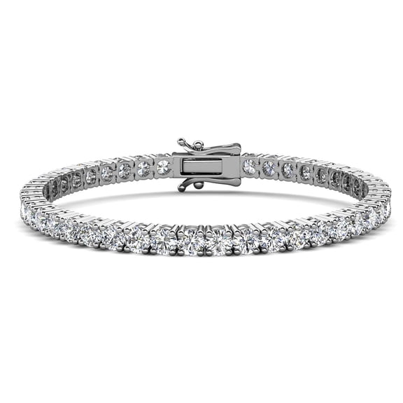 Cate & Chloe Olivia 18k White Gold Plated Tennis Bracelet With Simulated Diamond Crystals for Women