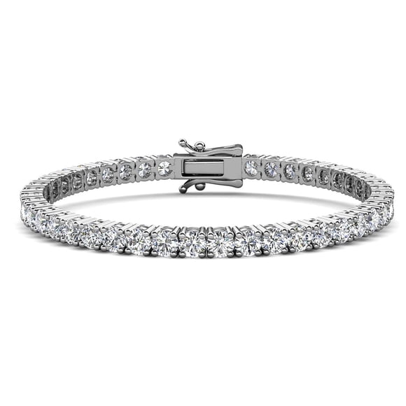 Cate & Chloe Olivia 18k White Gold Plated Tennis Bracelet With Simulated Diamond Crystals for Women