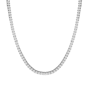 CATE & CHLOE Olivia 18k White Gold Plated Tennis Necklace with Simulated Diamond Crystals for Women