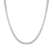 Cate & Chloe Olivia 18k White Gold Plated Tennis Necklace with Simulated Diamond Crystals for Women