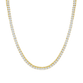 thumbnail image 1 of Cate & Chloe Olivia 18k Yellow Gold Plated Tennis Necklace with Simulated Diamond Crystals for Women, 1 of 7
