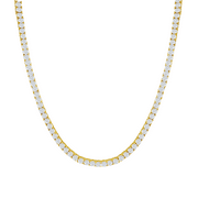 CATE & CHLOE Olivia 18k White Gold Plated Tennis Necklace with Simulated Diamond Crystals for Women