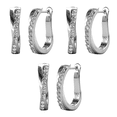 thumbnail image 1 of Cate & Chloe Pack of 3 - Amaya 18k White Gold Plated Women's Hoop Earrings with Swarovski Crystals, 1 of 11